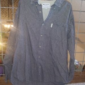 Mens Gray Plaid Columbia Longsleeve Shirt